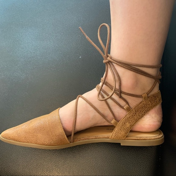 Lucky Brand Shoes - Lucky Brand pointed toe lace up tie mules 9?